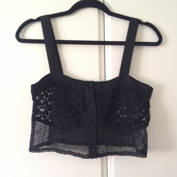 LF Tops - LF Crochet Crop Top & Sweater BUNDLE