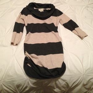Bundle grey cream striped sweater and cream dress