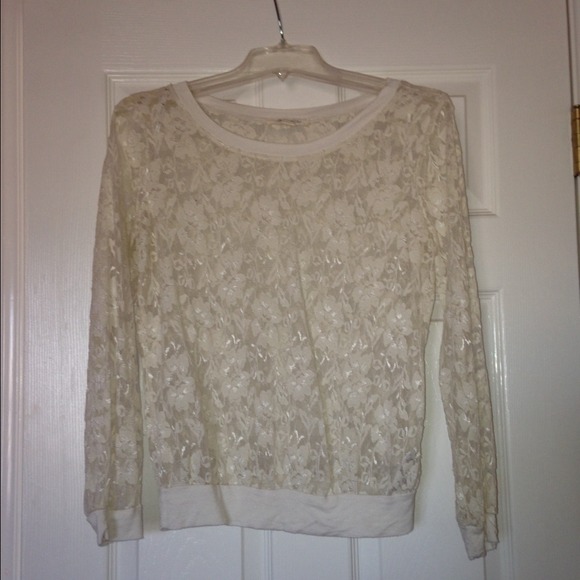Cream Lace Sweater