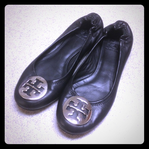 Tory Burch Black Reva Flats Size 7.5