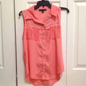 coral collared shirt 🍂