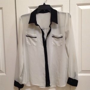 sheer white collared shirt 🍂