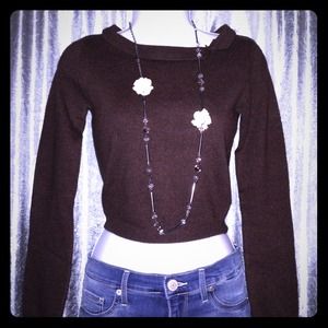 Victoria's Secret Brown Silk/Casmere Sweater Sz XS