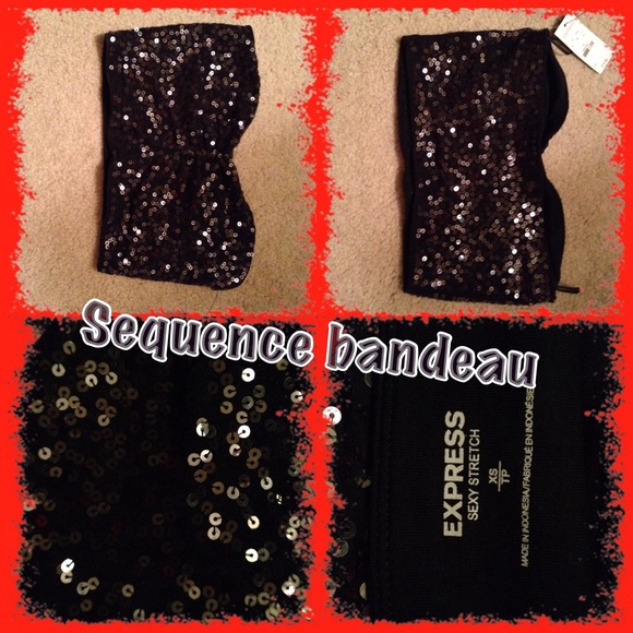 🔴SOLD In BUNDLE🔴Black sequence bandeau