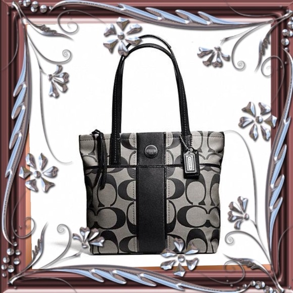 SOLD locally!!!l Coach Black and Grey Handbag