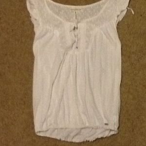 White eyelet top