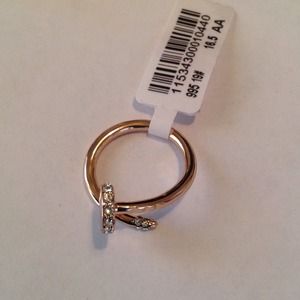 18k Rose Gold Nail Ring & Nail Bangle bracelet
