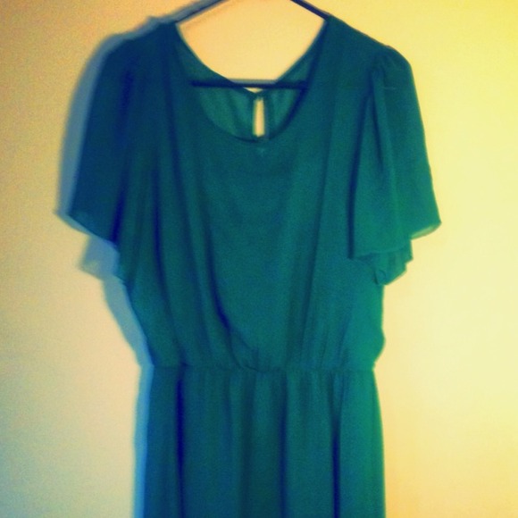 Emerald green dress