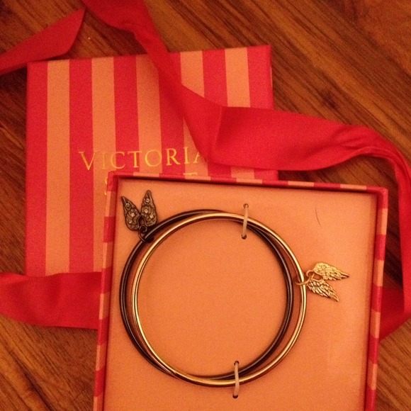 Victoria secret bracelets with wing charms