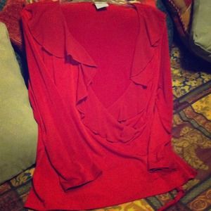 Long sleeve red blouse reserved for Julianna