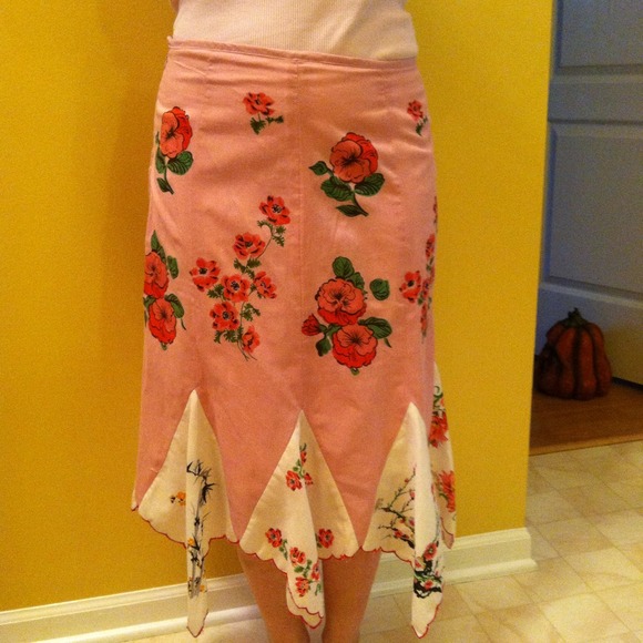 Pink & white skirt