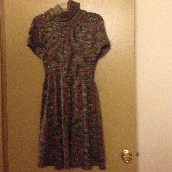 Multi- Colored Sweater Dress