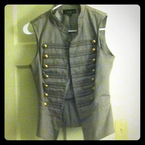 Army styled silver vest