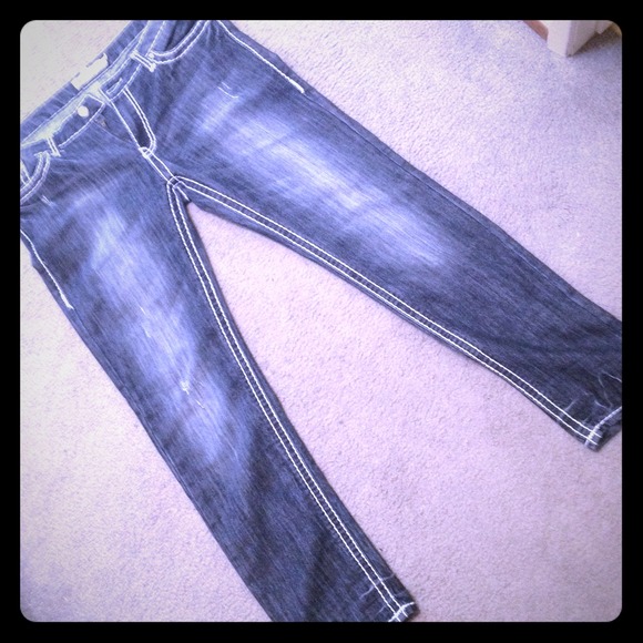 (REDUCED)JB denim blue jeans broken zipper