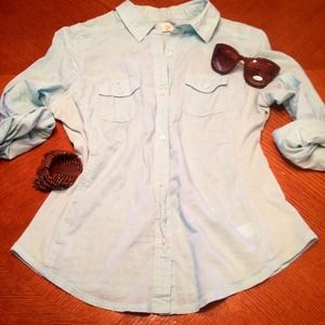 Old Navy button up light blue blouse