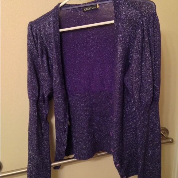 💕TRADED💕 Purple sparkle cardigan