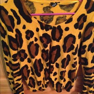 cheetah print cardigan