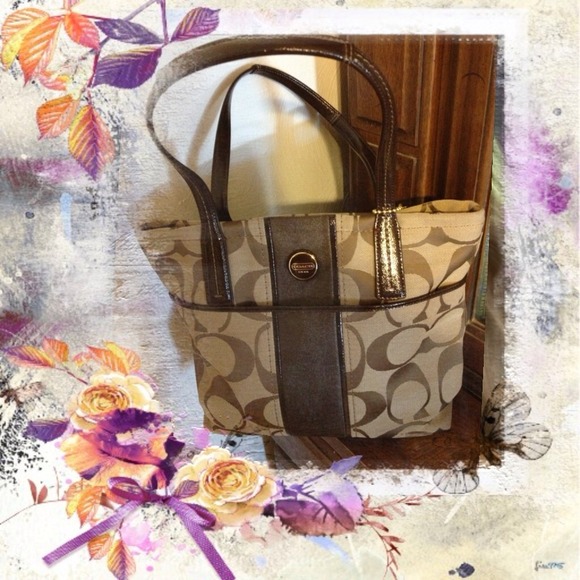 SOLD locally!!! Authentic Coach Brown Signature