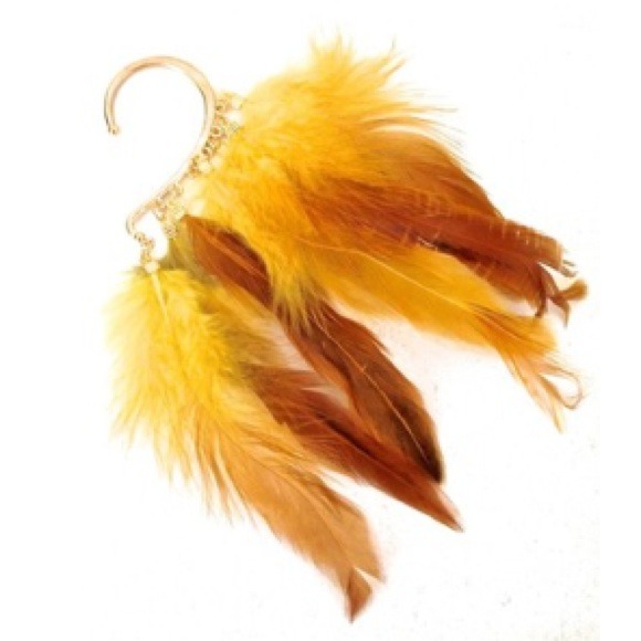 Feather ear cuff
