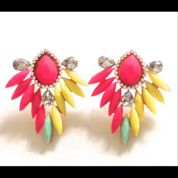 Neon bauble earrings