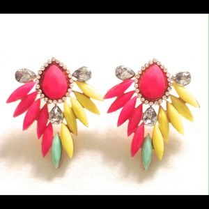 Neon bauble earrings