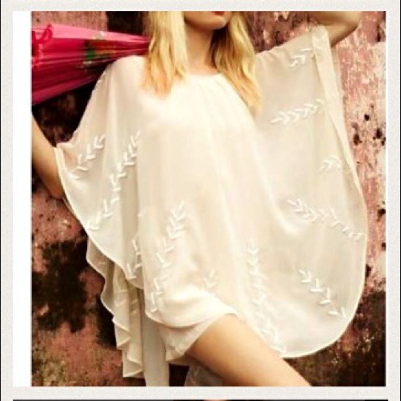 Free People Embellished Cape Dress