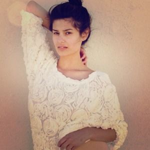 American apparel inspired rose blouse