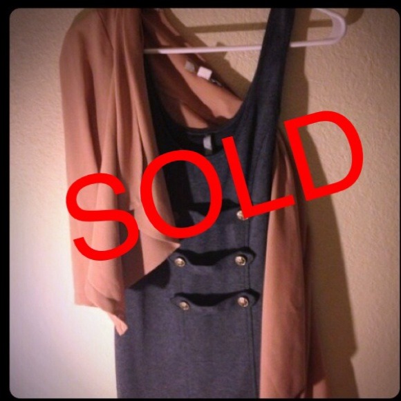 ✨SOLD✨Gray military tank dress