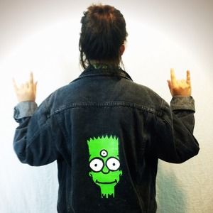 Custom Enlightened Bartman Denim Jacket