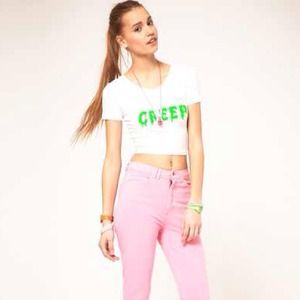 SLIME White Crop Top