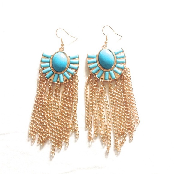 Pharaoh Inspired earrings with Chains