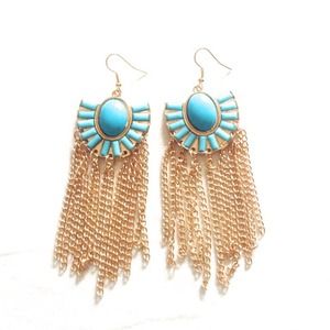 Pharaoh Inspired earrings with Chains
