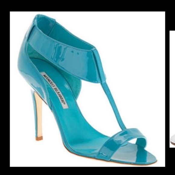 Authentic Manolo Blahnik sandal patent leather