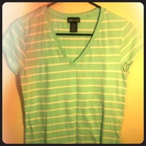 Mint and white strip t shirt