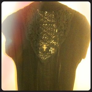 Black lace over shal