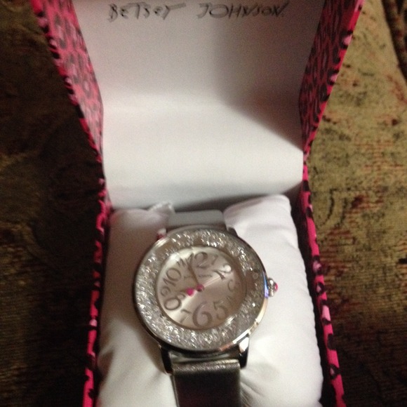 Betsy Johnson watch with loose crystal detail - Picture 1 of 4