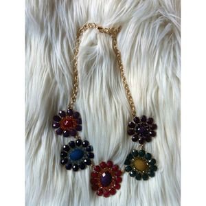 ****SOLD**** Multi-Color Flower Statement Necklace