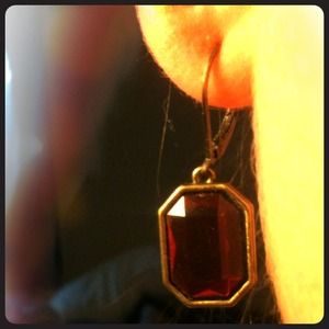 Red jem earrings