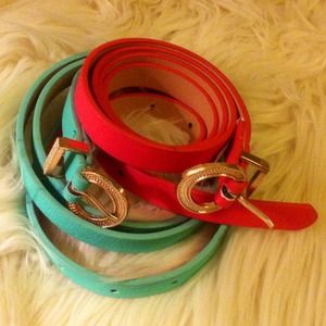 ****SOLD****Turquoise and Hot Pink Belt Bundle