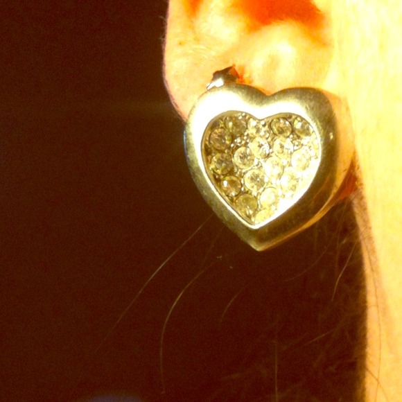 Silver heart earrings