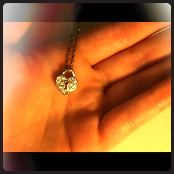 Heart and key necklace