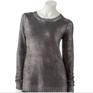 Rock & republic silver foil sweater