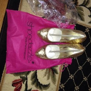 💛Gold glitter heels💛