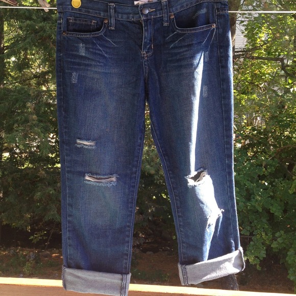Ripped boyfriend jeans