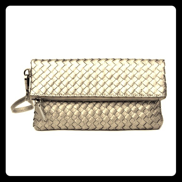 #leather #braided #clutch #nwt