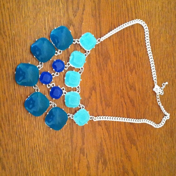 Blue statement necklace