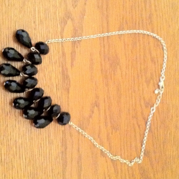 Black statement necklace