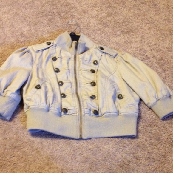 Khaki crop jacket