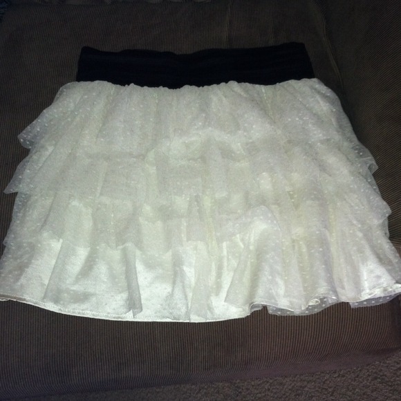 White layered skirt