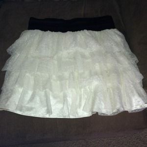 White layered skirt